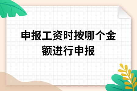 申报工资时按哪个金额进行申报